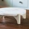 9.8" Handcrafted White Marble Cake Stand Wooden Base - Elegant Serving Solution